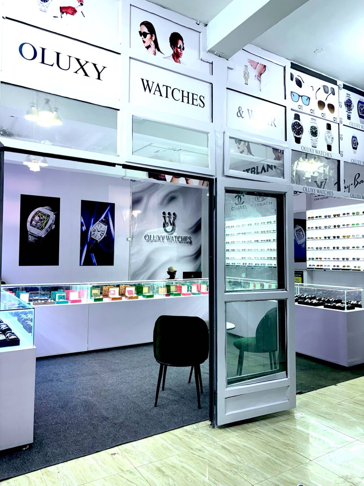 The Oluxy Watches shopfront at GF Plaza, Kigali